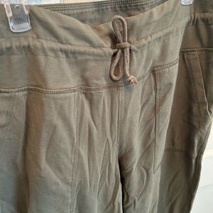 Wild Fable Olive Green Casual Pants tie waist XL pockets waist tie adjustable
